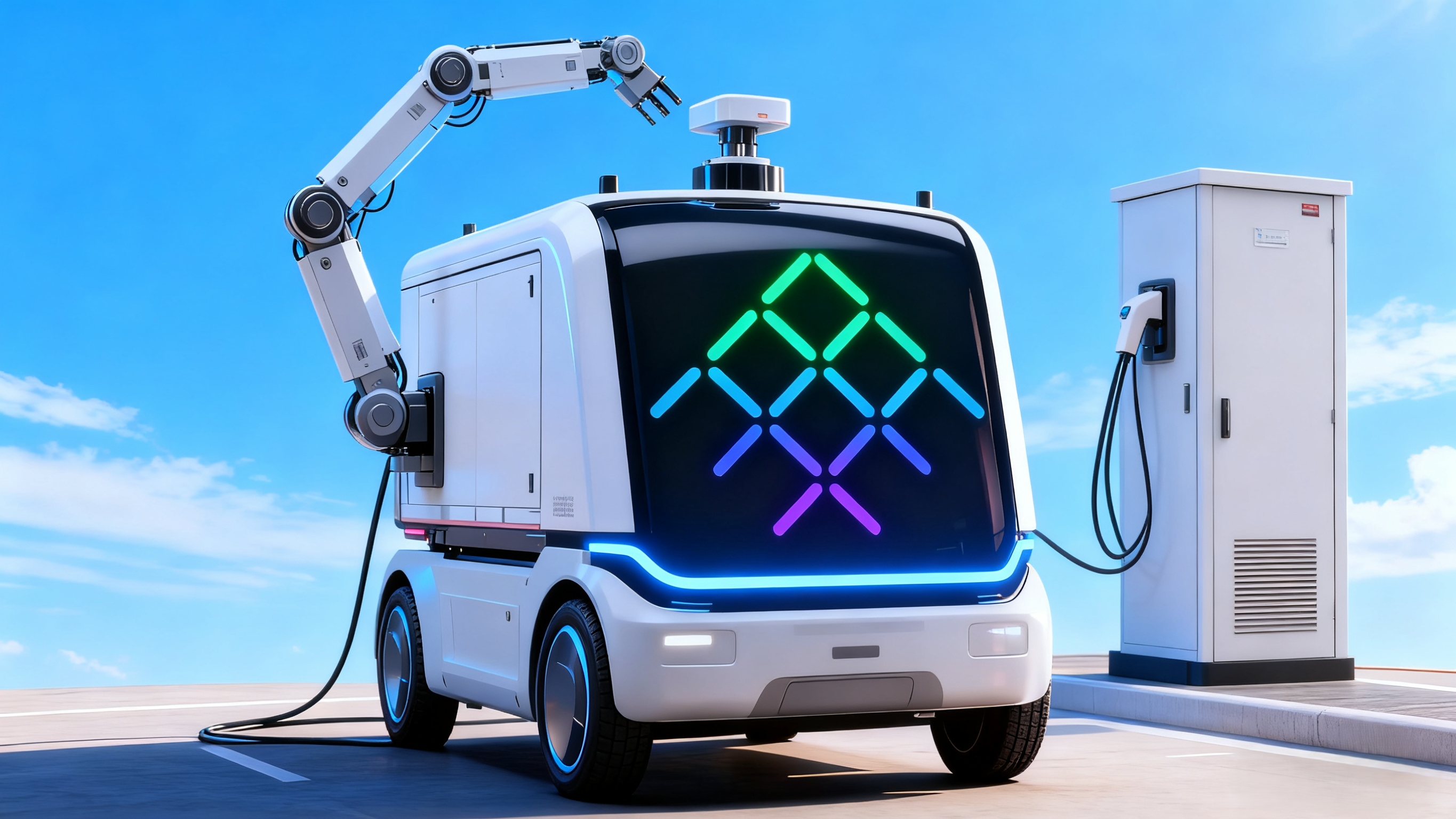 智能无人充电机器人图片